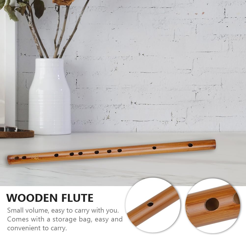 EXCEART Wood Piccolo Flute - Wooden Flute Wooden Piccolo Wood Musical Instrument Traditional Chinese Musical Birthday for Beginn
